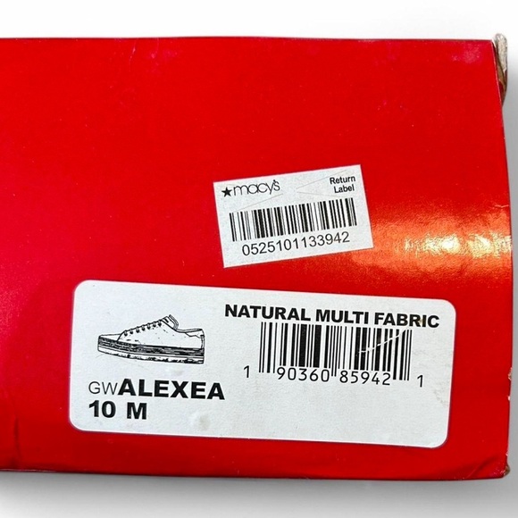 NWT GUESS Alexa Brown Fabric Lace Up Sneakers women’s size 10 - Picture 8 of 8